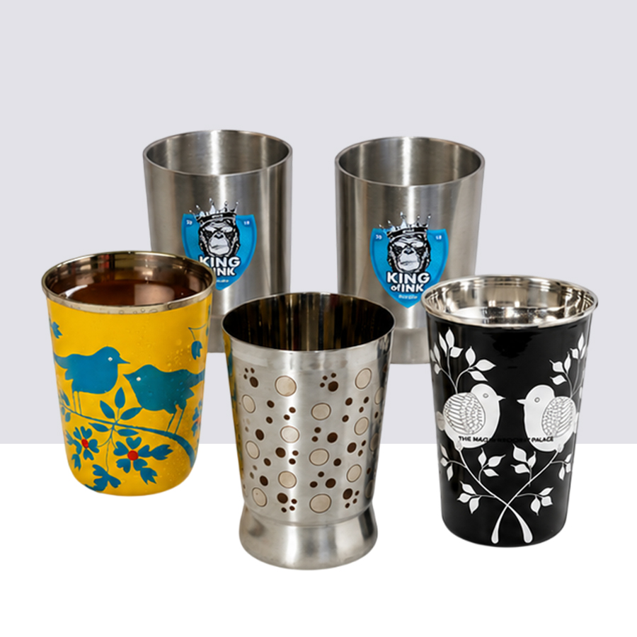 Steel Glass, Steel Utensils & Steel Bottle Screen Printing Machine